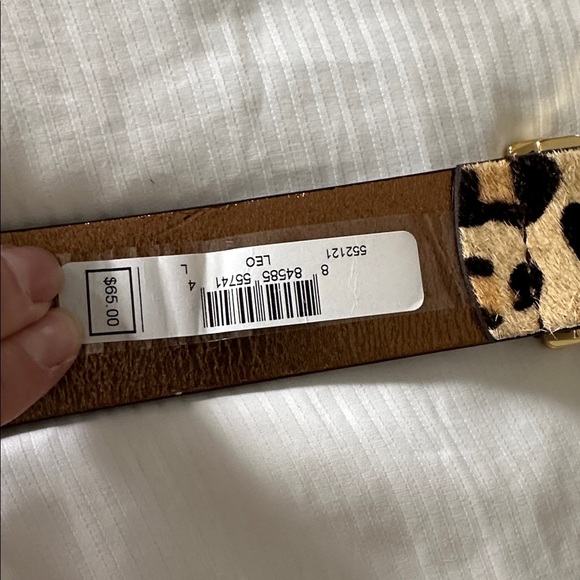 Michael Kora pony hair Leopard Print Belt large new - Picture 6 of 7